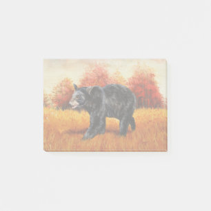 Post-it® Ours noir en forêt d'automne