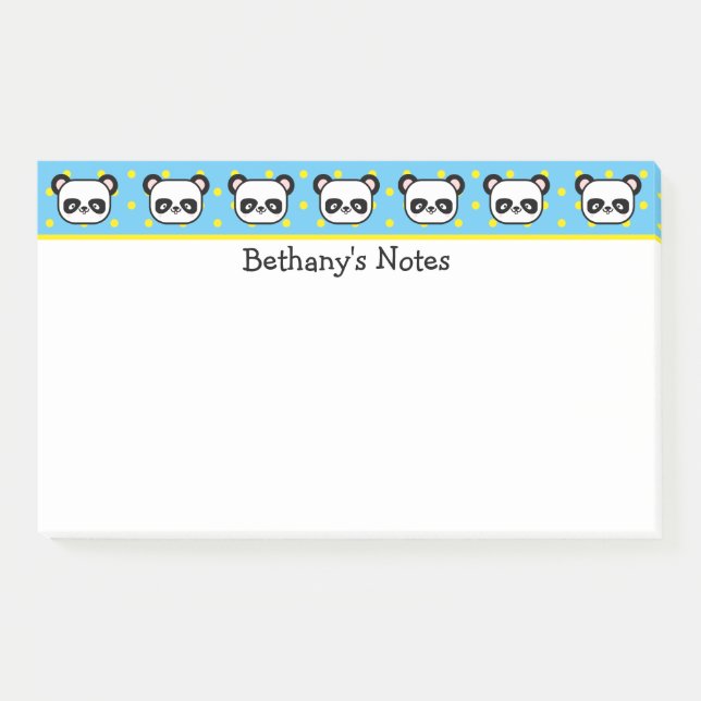 Post-it® Ours Panda Personnalisés (Devant)