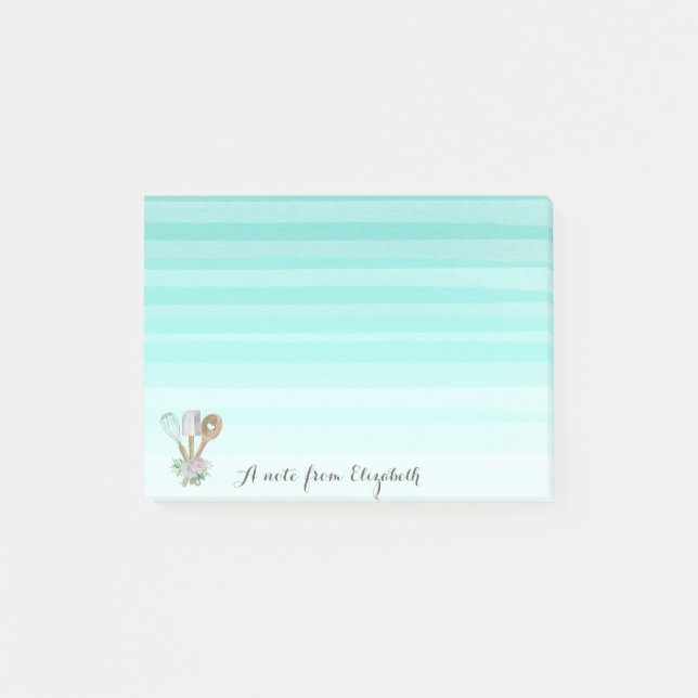 Post-it® Outils de main pour pâtisserie Aquarelle (Devant)