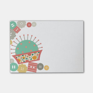 Post-it® ouvrière couturière florale de couture de pelote