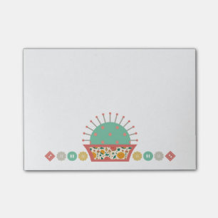 Post-it® ouvrière couturière florale de couture de pelote à