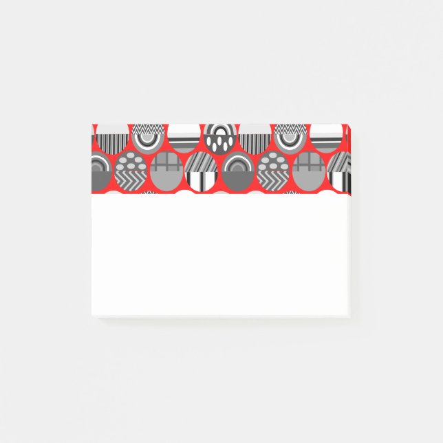 Post-it® Ovales à motifs gris (Devant)