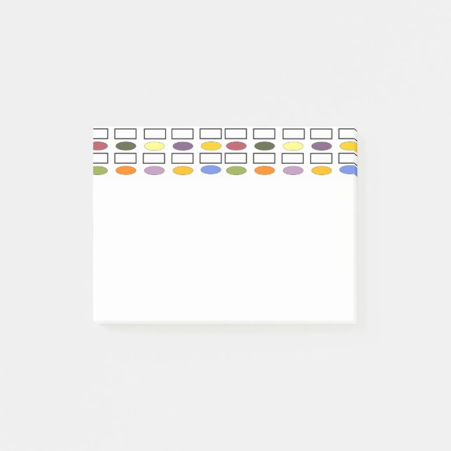 Post-it® Ovales et Rectangles - Petit Jardin Fleur (Devant)