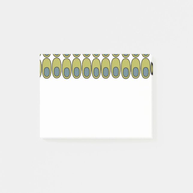 Post-it® Ovales verts et gris récurrents (Devant)