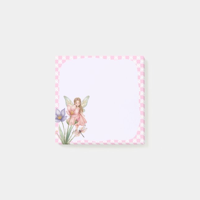 Post-it® Pad en Mémo Fée Rose - Enchantant Note Prise (Devant)