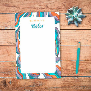 Post-it® Pages de notes orange bleu violet Groovy Retro Mod