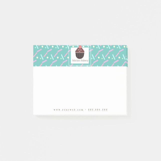 Post-it® Paillettes de Cupcake au Chocolat Logo de Boulange (Devant)