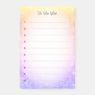 Post-it® Paillettes de neige sur Pastel Color Gradient