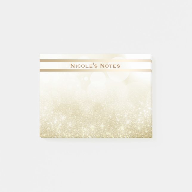 Post-it® Paillettes dorées scintillement glamour tendance p (Devant)