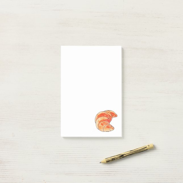 Post-it® pain aux croissants bruns (Sur un bureau)