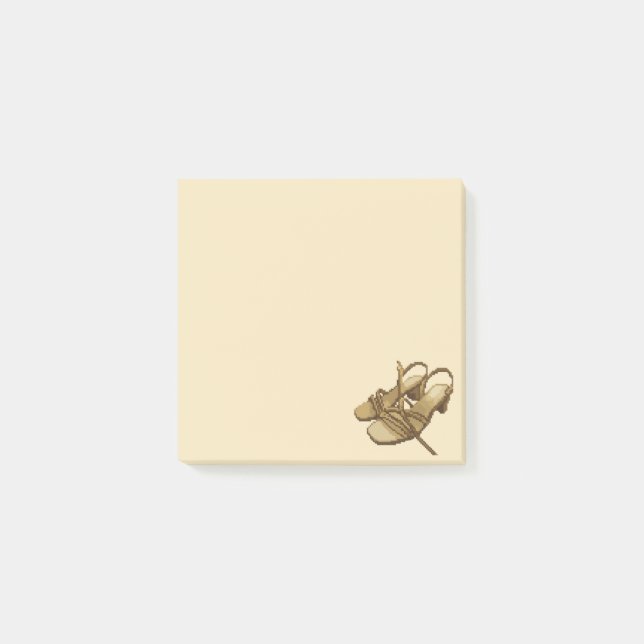 Post-it® Paire de talons dorés pixelisés (Devant)