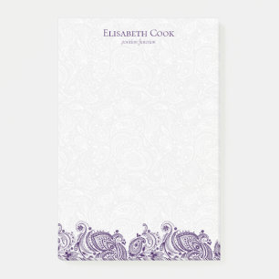 Post-it® Paisley Vintage Violet Et Blanc