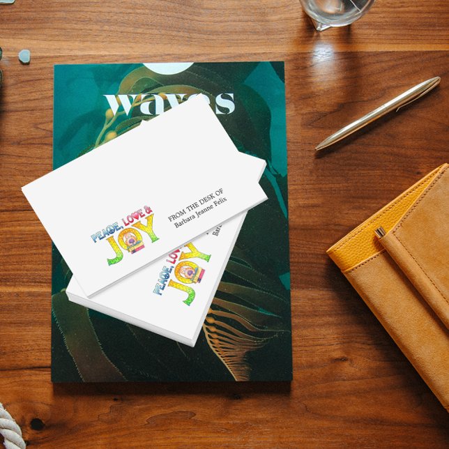 Post-it® Paix, Amour et Joy Kitty avec des livres (Créateur téléchargé)