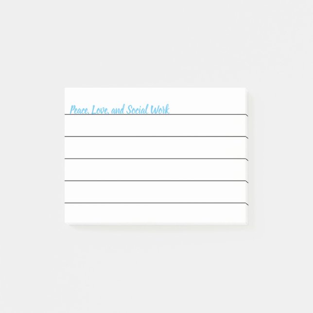 Post-it® Paix, amour et travail social (Devant)