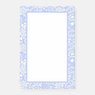 Post-it® Pale Bleu et Blanc Paisley Patterné Joli