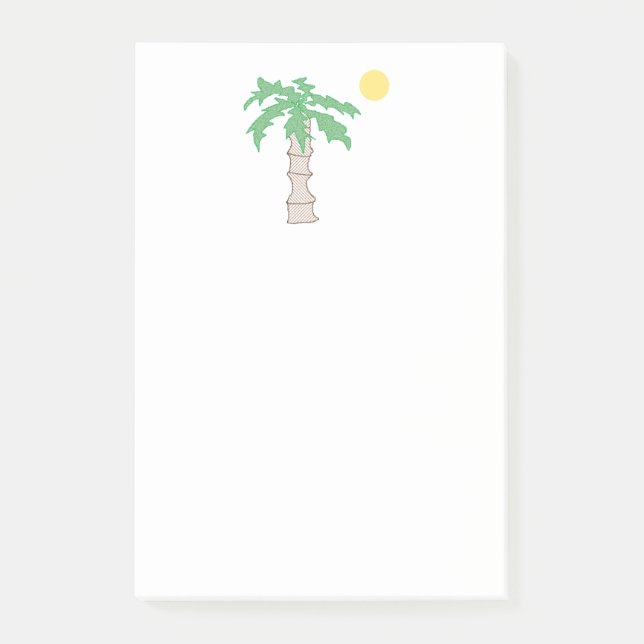 Post-it® Palm Tree et Sun Fun Beach Island Cartoon (Devant)