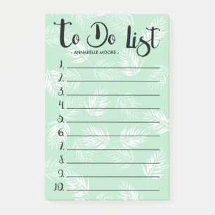 Post-it® Palmettes vertes et blanches pour faire la liste