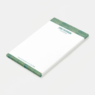 Post-it® Palmier tropical vert et or motif feuille