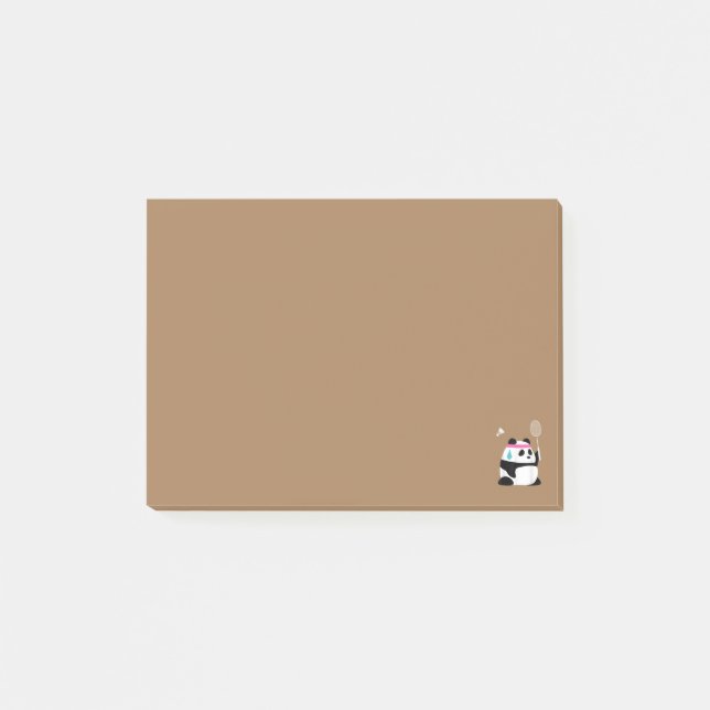 Post-it® Panda de badminton épuisé drôle mignon (Devant)