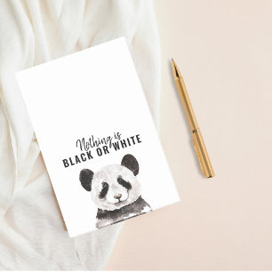 Post-it® Panda Funky Moderne Noir Et Blanc Avec Citation