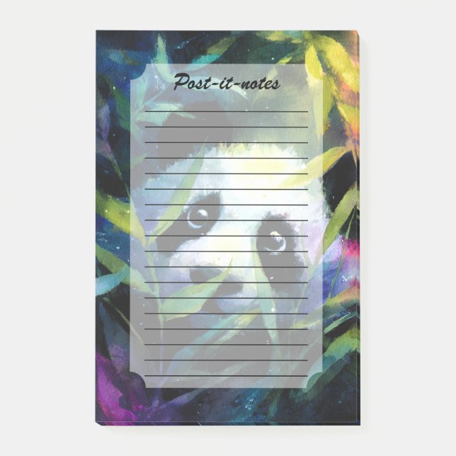 Post-it® Panda Peeking Bamboo Aquarelle (Devant)