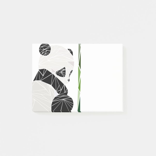 Post-it® Panda triste géométrique (Devant)