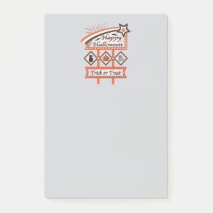Post-it® Panneau d'Halloween Vintage rétros - Tricoter ou t