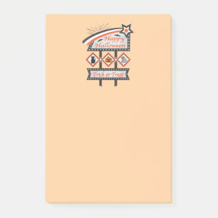 Post-it® Panneau d'Halloween Vintage rétros - Tricoter ou t