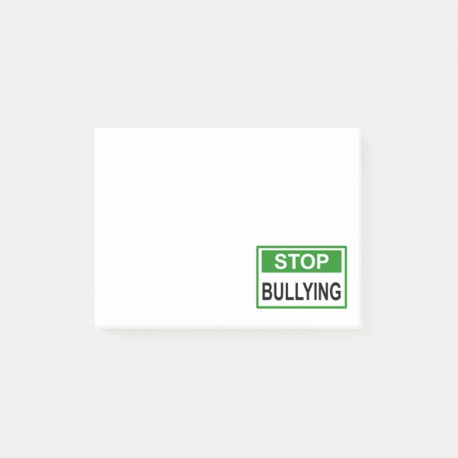 Post-it® Panneau Stop au Harcèlement vert (Devant)