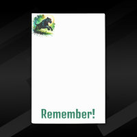 Panthère noire avec cadre vert |