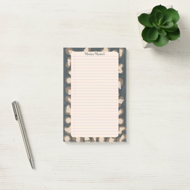 Post-it® Panthère Vintage sauvage inspirée (Bureau)