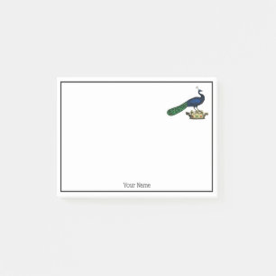 Post-it® Paon stylisé vintage héraldique sur couronne C