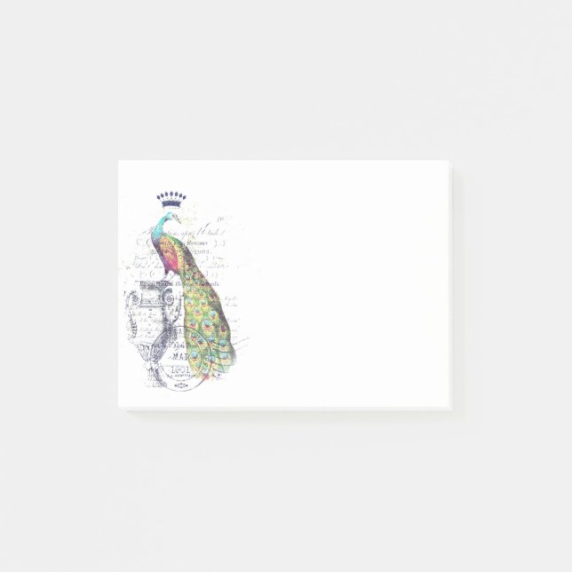 Post-it® Paon sur urne (Devant)