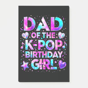 Post-it® Papa de la musique coréenne d'anniversaire K-Pop