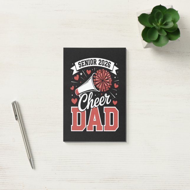Post-it® Papa senior de cheerleader fier 2026 (Bureau)