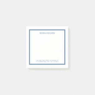 Post-it® Papeterie à bordure bleu poussiéreux professionnel