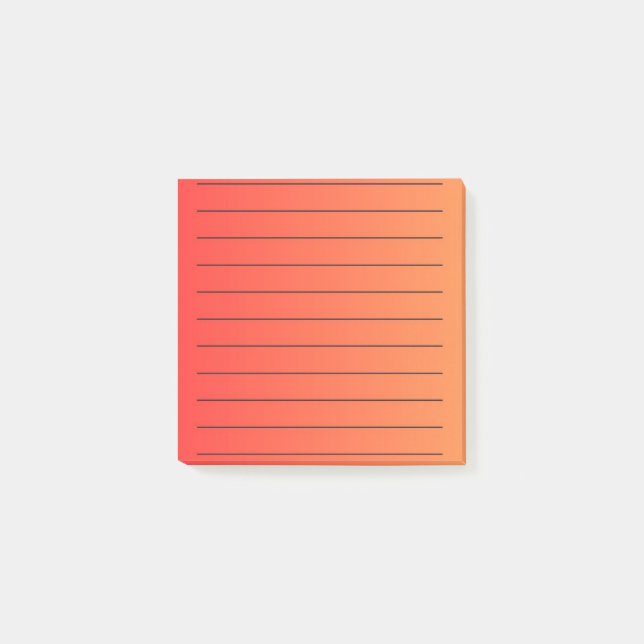 Post-it® Papeterie élégante à dégradé orange vibrant  (Devant)