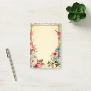 Post-it® Papeterie Florale Antique Vintage Shabby Rose Pink