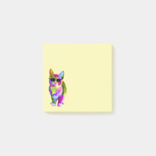 Post-it® Papeterie fraîche colorée mignonne de chat