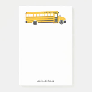 Post-it® Papeterie personnelle pour autobus scolaire jaune