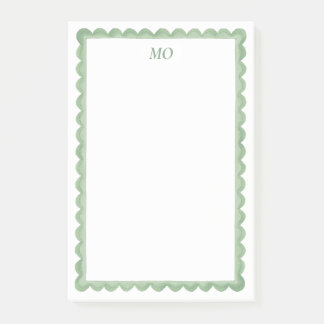 Post-it® Papier à Lettre Personnalisé | Bordure Vert Émerau