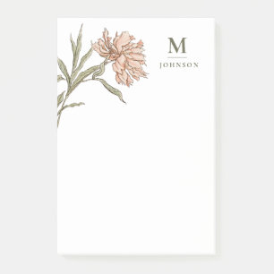 Post-it® Papier à lettres floral botanique vintage personna