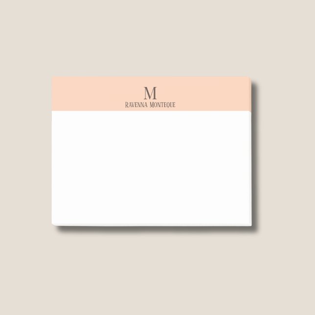 Post-it® Papier à lettres personnalisé avec monogramme de l (Créateur téléchargé)