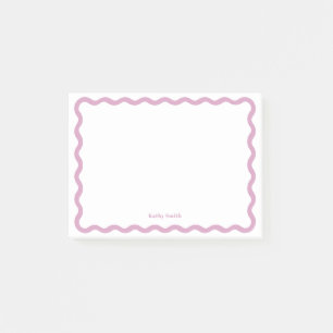 Post-it® Papier à lettres personnalisées Retro Wavy Pink