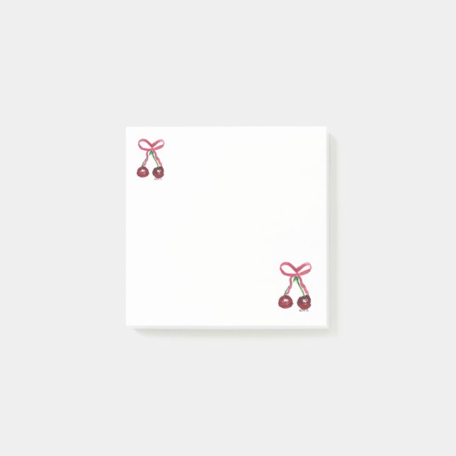 Post-it® Papier à notes motif cerise coquette (Devant)