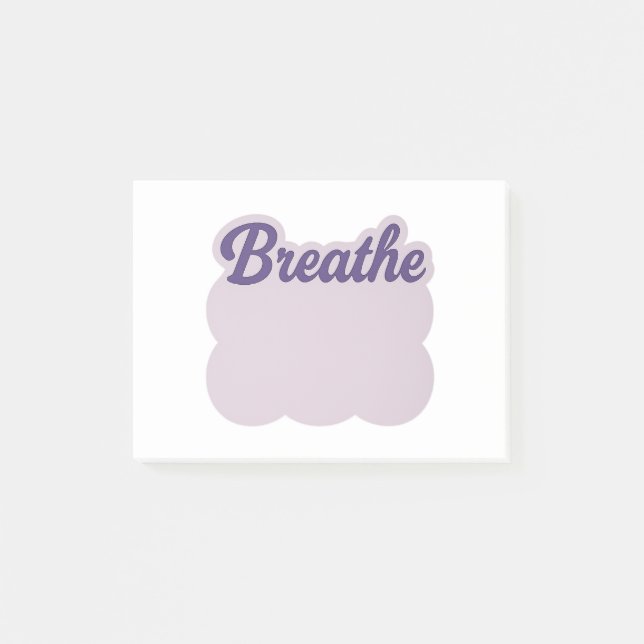 Post-it® Papier autocollant nuage « Respirez » lavande (Devant)