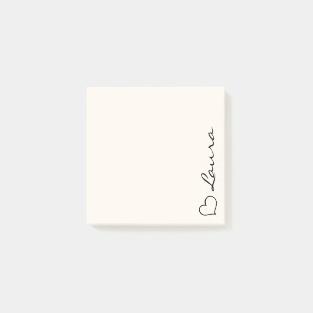 Post-it® Papier autocollant personnalisé avec nom écriture  (Devant)