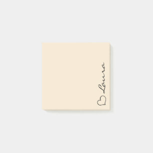 Post-it® Papier autocollant personnalisé avec nom écriture