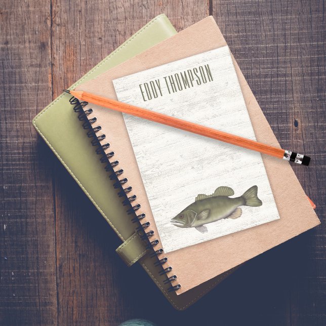 Post-it® Papier autocollant personnalisé pêche rustique (Fishing Fish Custom Post It Notes.)