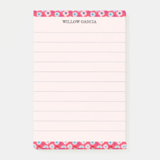 Post-it® Papier Chic Botanique Préppy Fleurs Lignées Person